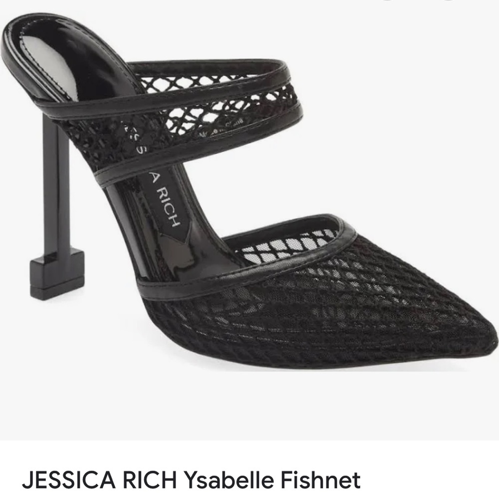 New. Jessica Rich Ysabelle Fishnet Pointed Toe Pump (size 38 / 8)